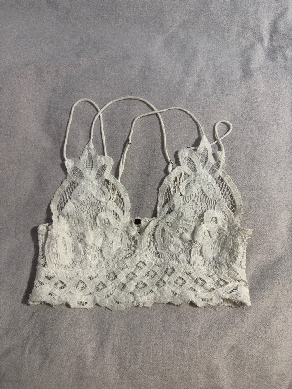 Free People White Lace Bralette